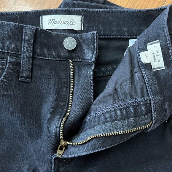 Madewell Roadtripper Jeggings Black Size 25 Tall Skinny Stretch - Picture 5 of 11